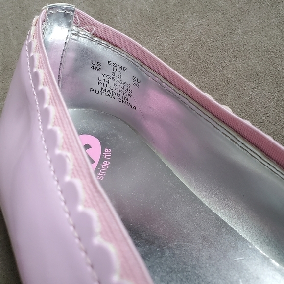 STRIDE RITE Shoes Ballet Flats Esme Pink Patent Leather SZ 4 - Picture 9 of 9